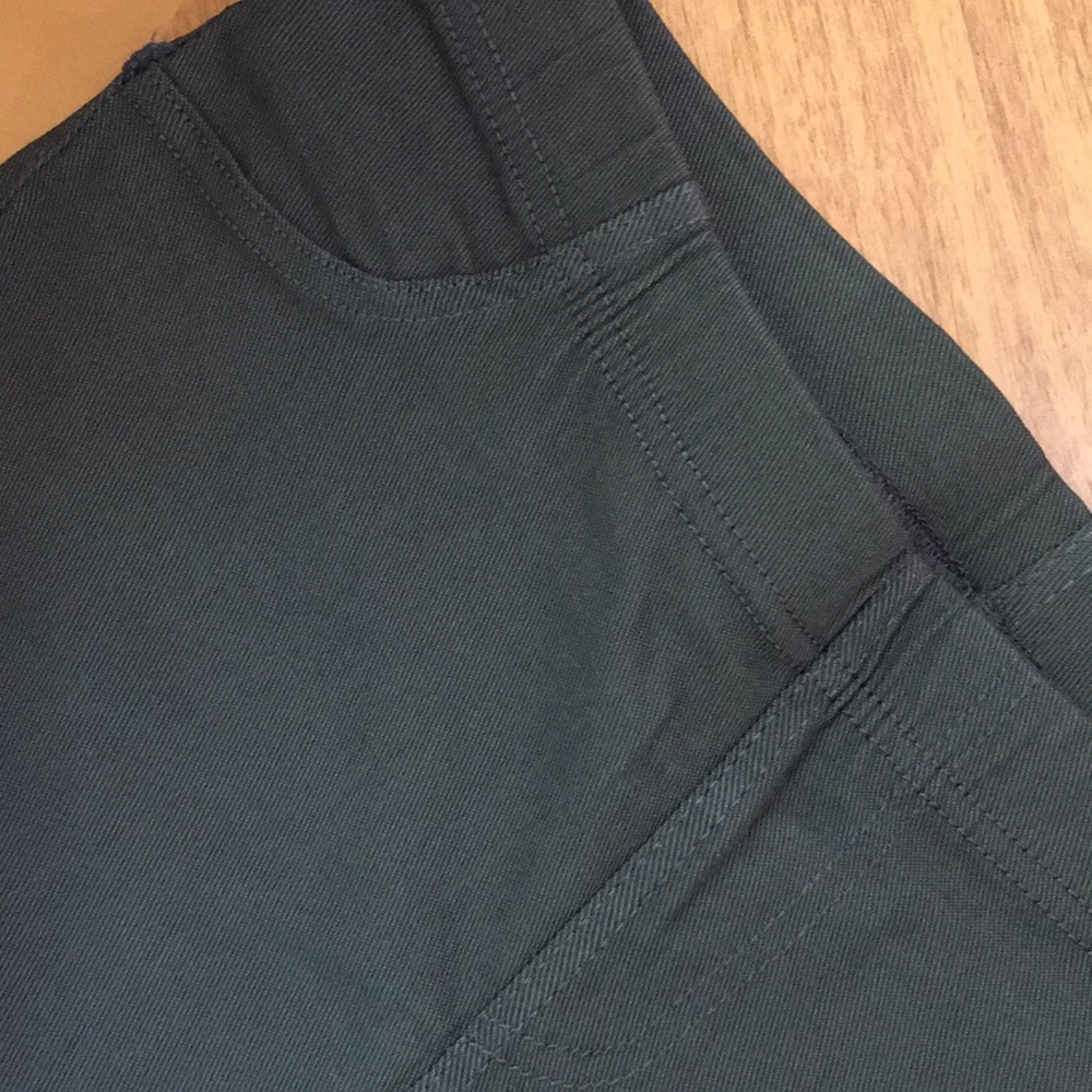 Charcoal Gray Moto Pant Leggings with Zippers - Picture 3 of 6